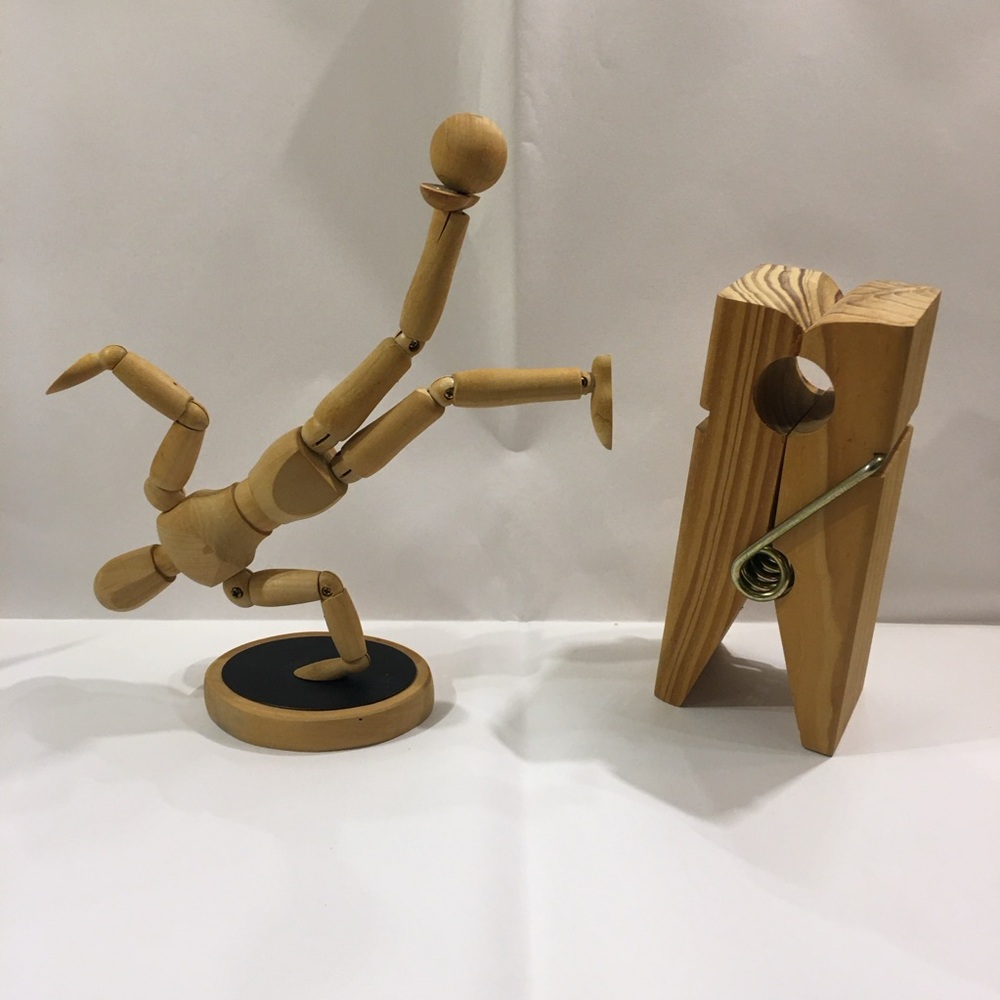 Magnetic Mannequin Figure + Push Pin Clip